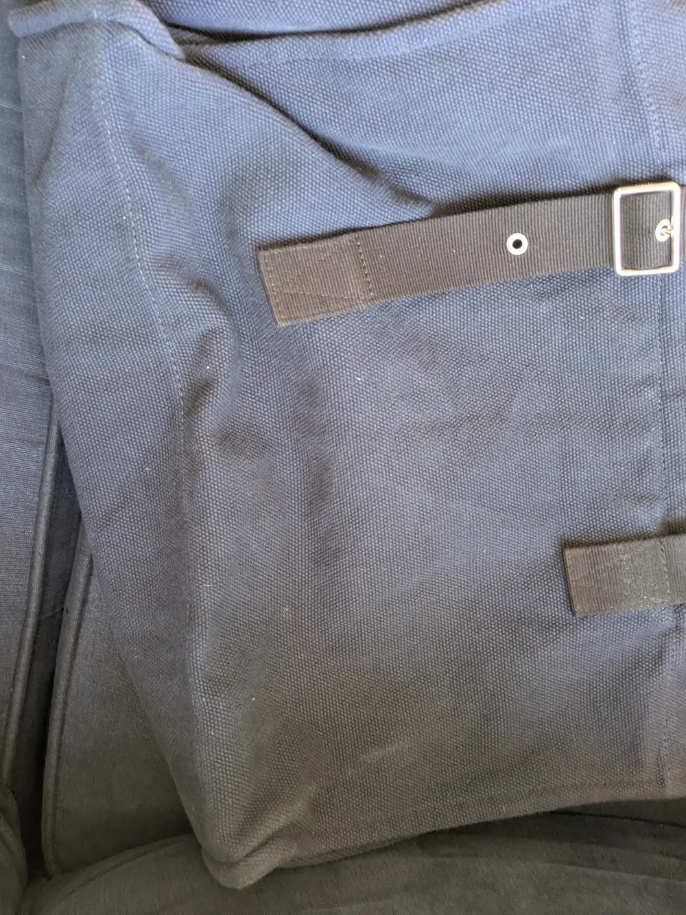 Vilebrequin Navy Canvas Tote Bag with Coordinates